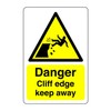 Safety First Display LTD Danger cliff edge keep away sign