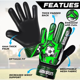Arsh Sports Soccer Goalie Gloves for Kids,Goalkeepe