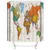 LIVETTY World Map Bathroom Shower Curtains Fabric Shower Curtain Waterproof