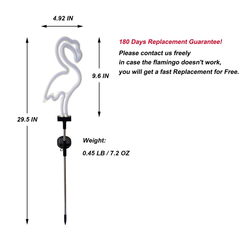 Flamingo Solar Garden Stake Lights, [Set of 2] Outdoor Solar