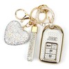 YIKECASE Key Fob Cover with Diamond Keychain Car Key Holder