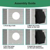 LTSEAME 6 inch Roof Vent Cap, Removable Roof Vent, Bathroom