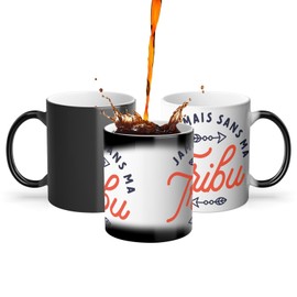 Thermoreagierende Tasse Magische Tasse – Nie ohne meinen Familienstamm Humor – 325 ml