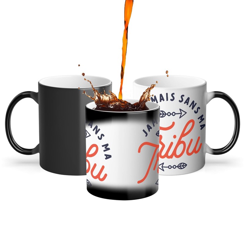 Thermoreagierende Tasse Magische Tasse – Nie ohne meinen Familienstamm Humor