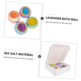 Healvian 4pcs Sea Salt Bath Natural Essential Oils Fragrant Bubble for Relaxation and Skin Moisturizing Women Moms and Self-care