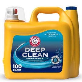 ARM & HAMMER™ Deep Clean Stain Formula Liquid Laundry Detergent, Laundry Stain Remover, Sparkling Clean Scent, 150 Fl Oz, 100 Loads