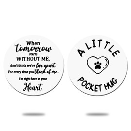 Dog Memorial Gifts for Loss of Dog Pet Pocket Hug Token Keychains for Family Friends Bereavement Remembrance Gifts for Pet Owners Pet Cat Loss Sympathy Gift When Tomorrow Starts Without Me Keychain