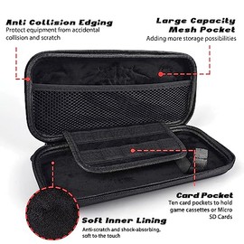 Bolsa de Almacenamiento portátil para Consola de Juegos Switch con Protector de Pantalla HD y Tapas de Joystick de Controlador, Adecuado para...      