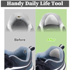 Shoe Heel Patch, Heel Pads for Shoes, 4 Pairs 2 Sizes Quick Self-Adhesive Shoe Hole Repairs for Sneakers Flats Shoes, Heel Pads for Shoes (White)