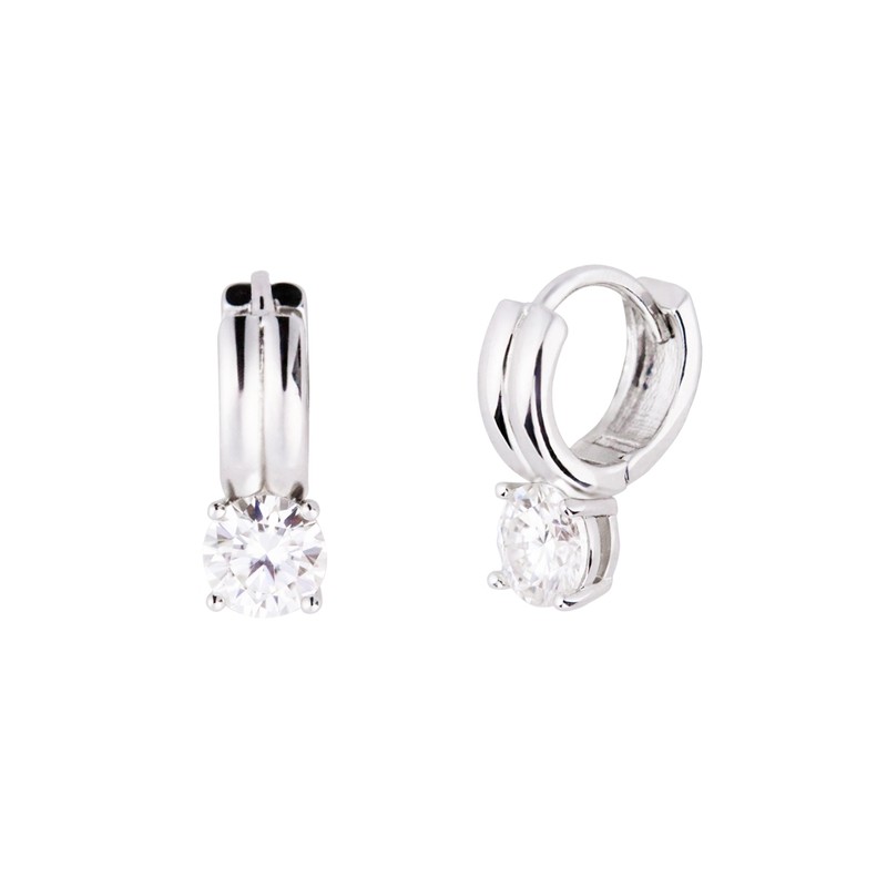 Gold & Deer G-DIA Moissanite Double One Touch Ring Earrings