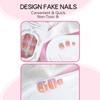 FIEONCIY Press on Toenails with Designs Acrylic Fake Nails for