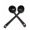 ASIAN HOME Black Melamine Japanese Long Handle Spoons for Ramen,