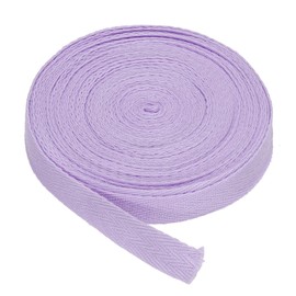 PATIKIL Cotton Webbing Tape, 15 mm x 9 m, Bias Tape, Cotton Seam Tape, Twill Tape, Hemming Tape, Fabric Tape, Woven Ribbon for Sewing for DIY Crafts, Knitting, Packaging, Light Purple