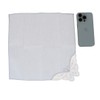 CTM - Pañuelo de encaje de mariposa para mujer, Blanco,