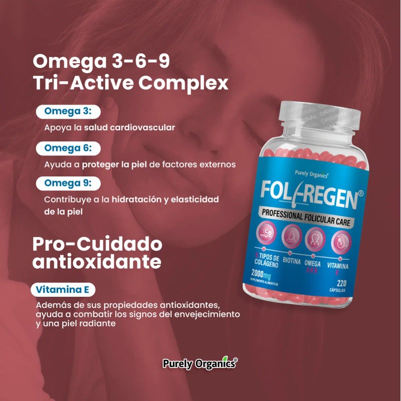 Foliregen Profesional Folicular Care | 220 Cápsulas | Purely Organics
