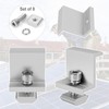 Solar Panel Bracket, Pack of 8 Solar End Clamps, 30