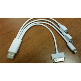 Unbranded USB Multi Charging cable Cord 4in1  fits all phones. Apple, Android, etc. New!