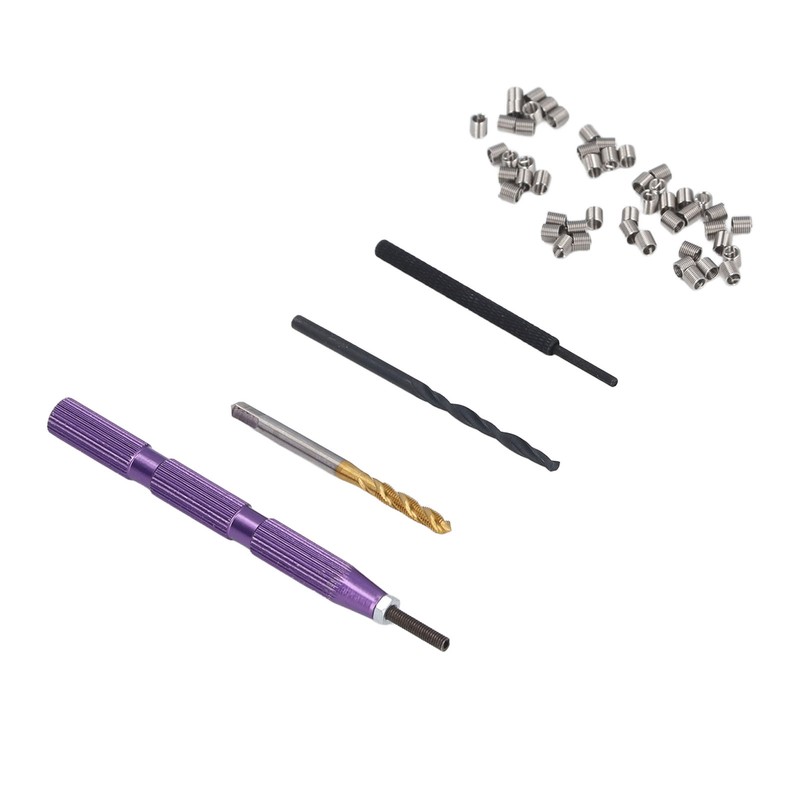 54 Pcs Thread Repair Kit M3x0.5x2D Thread Inserts Damaged Threads