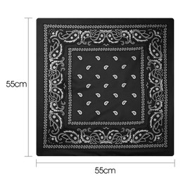 FEPITO 18 Pcs Paisley Bandanas Cowboy Bandana Paisley Print Head Wrap Scarf