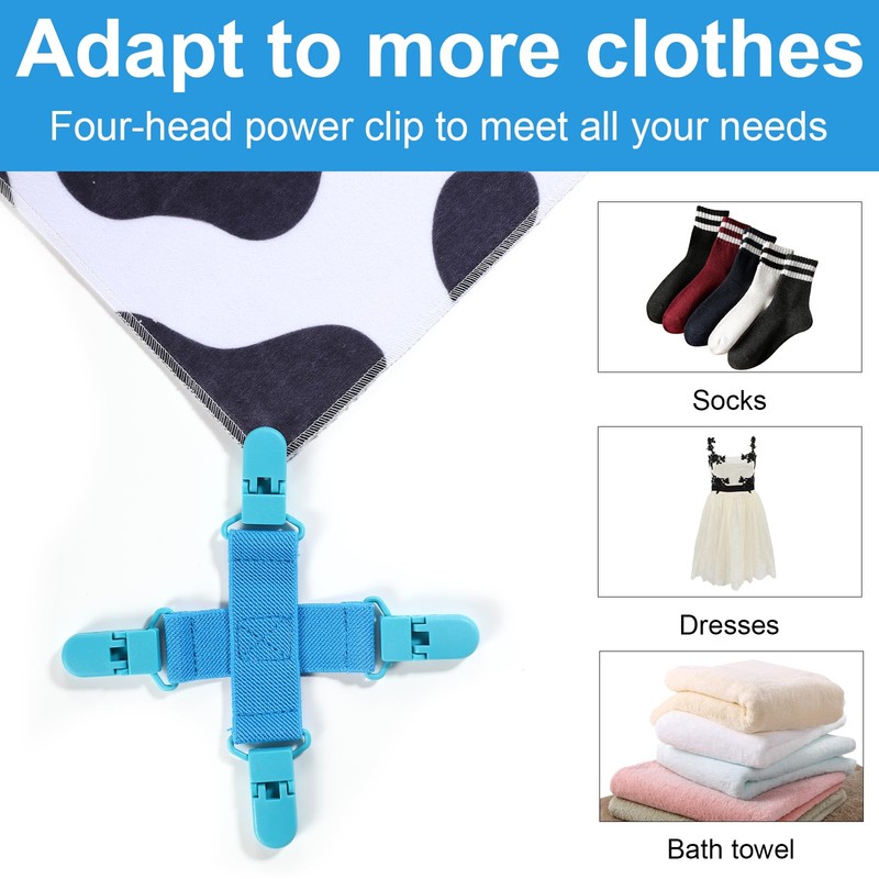BOXOB 2pcs Bed Sheet Detangler, Blue Sheet Detangler Fitted Sheet