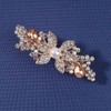 Yheakne Pearl Crystal Wedding Hair Clip Barrette Silver Rhinestone Hair