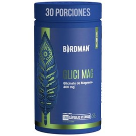 Birdman Glicinato de Magnesio | Bisglicinato de Magnesio | 400 mg | Sin Aditivos, Sin Sabor | Cápsula Vegana | 30 Porciones | 120 Cápsulas