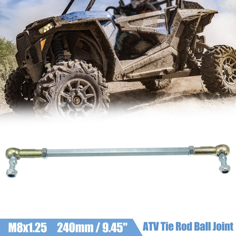 X AUTOHAUX 2pcs M8 240mm Steering Tie Rod for 50cc