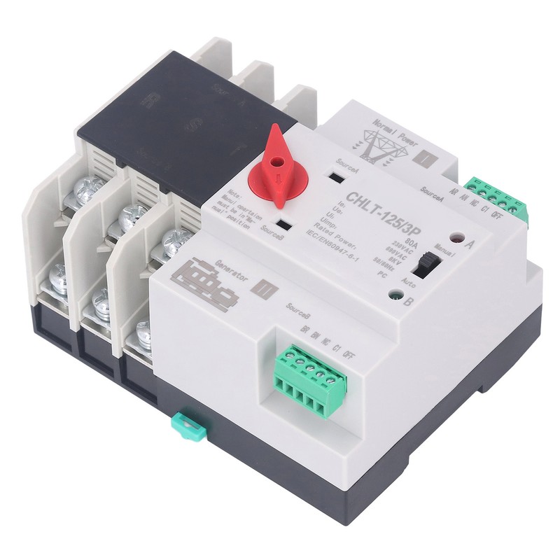 3P Dual Power Automatic Transfer Switch Uninterrupted Flame Retardant Electrical