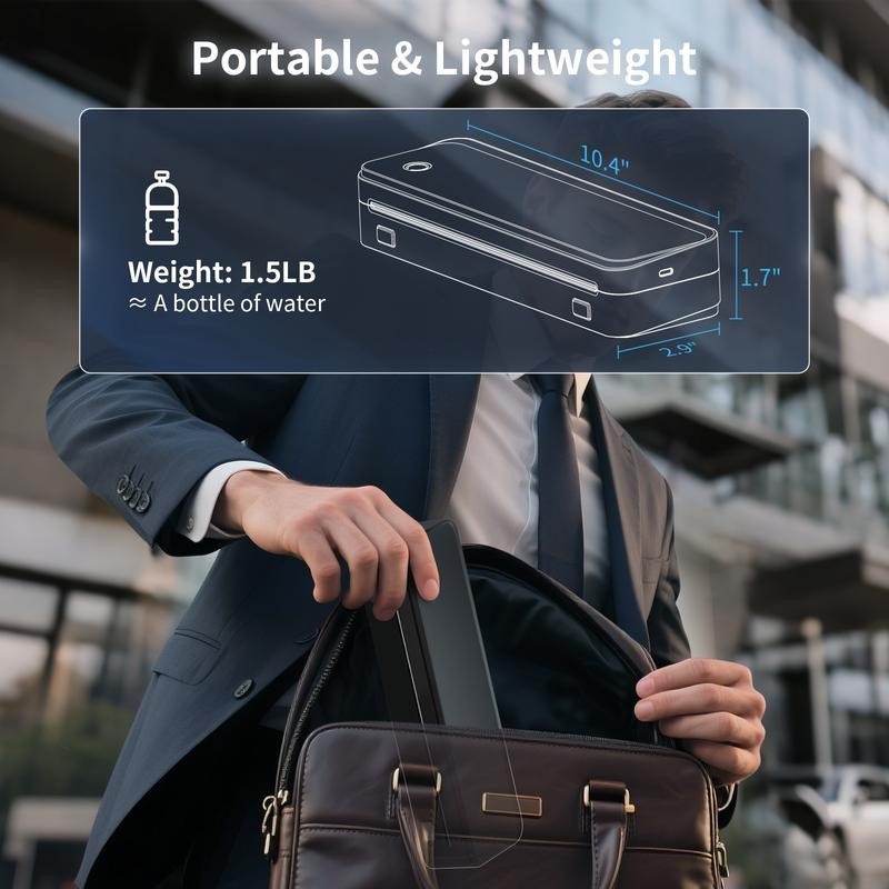 Jadens Portable Thermal Printers,Wireless Bluetooth Smart Printer with 6 Roll