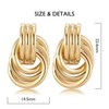 shinelab 14K Gold Plated Chunky Gold Earrings for Women Knot