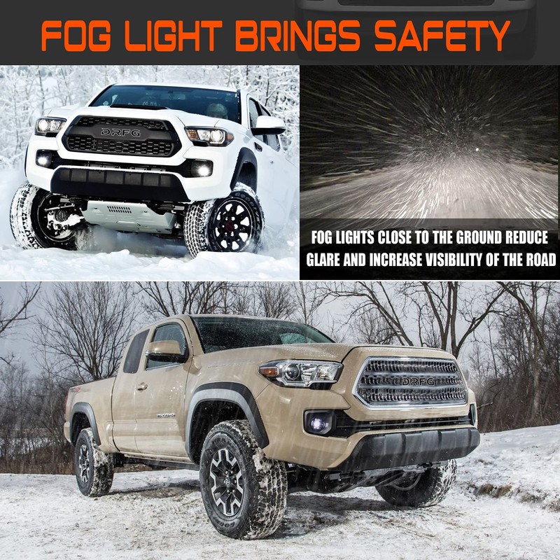 DRFG LED Fog Lights with Daytime Running Lights for Tacoma
