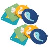 6Pcs Silicone Trivet Mats Cartoon Style Anti Slip Flexible Hanging