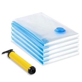 Diboniur Vacuum Bags for Clothes, Pack of 5, 80 x 60 cm, Vacuum Bags for Duvets, Travel, Reusable, Hand Pump Included