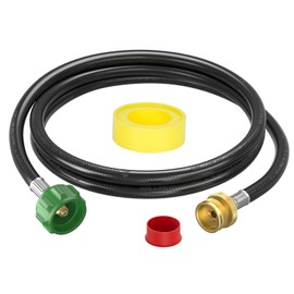 6FT Propane Hose Adapter for Weber Q 1200, Propane Tank Adapter 20lb to 1lb Converter for Weber Traveler Grills Accessories, Portable Gas Grill Hose for Q Series & Traveler Gas Go-Anywhere Grills