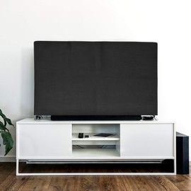 kwmobile Dust Cover for 49-50" TV - Fabric Case TV Protector for Indoor Flat Screen TVs - Black