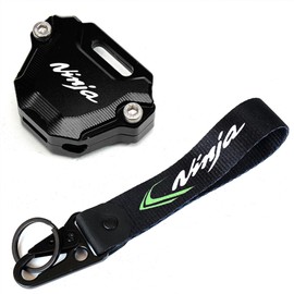 ZYAKOMO Fit For Ninja 500 Ninja 650 Ninja 400 Ninja 1000SX ZX10R ZX6R ZX4RR ZX4R CNC Motorcycle Keychain Key Case Cover, Black, 1Set