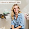 Toilet Paper Holder Wall Mount - Strong Adhesive or Screw