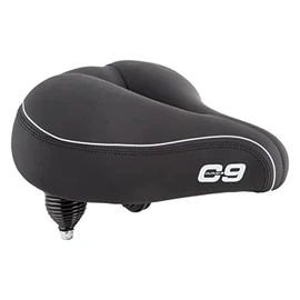 Cloud-9 Cruiser Select Ariflow CS Bike Saddle, 10.5" x 10.75", Soft Touch Vinyl Bike Seat, Coil Spring, Vented Anatomic Relief