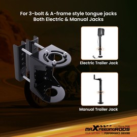 maXpeedingrods Trailer Tongue Jack Stand Bracket Relocation Kit for 3-Bolt A-Frame Style Tongue Jacks Side Mounting Kit