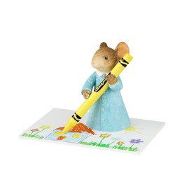 Enesco Tails with Heart Crayola Life Sized Artwork Figurine, 2.17 Inch, Multicolor