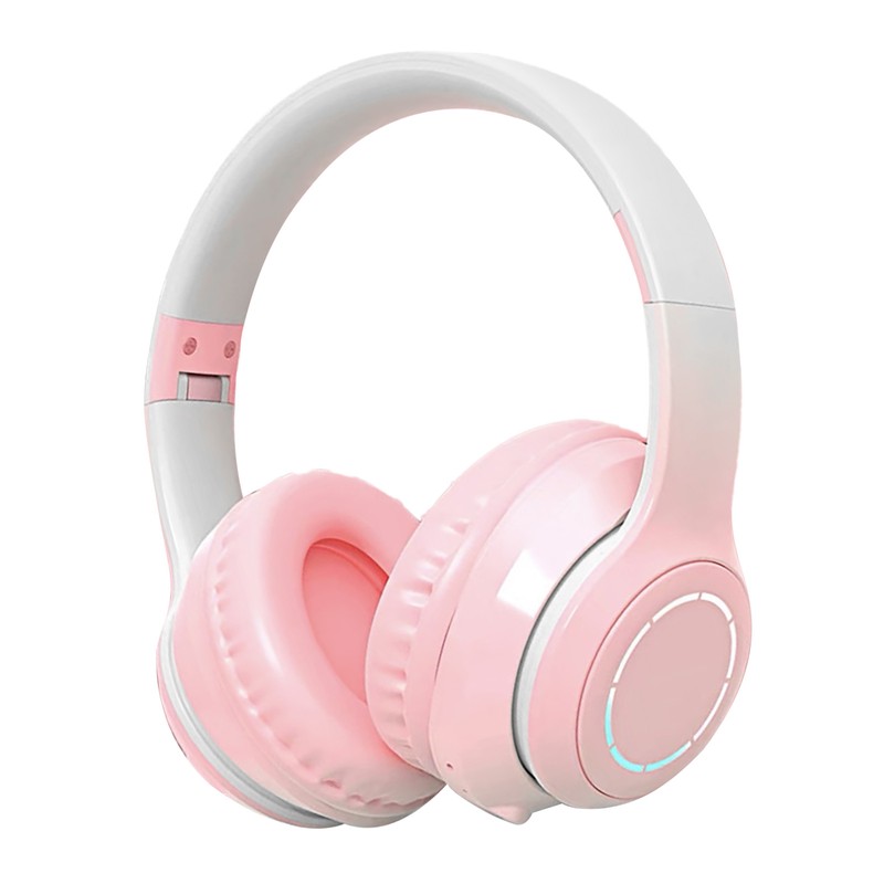 Bluetooth Headphone Heavy Bass Noise Cancelling Foldable Gradient Color Wireless