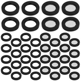 40pcs Shower Head Filter Gasket, 3/4" Shower Head Gasket 2 Types Faucet Washers for Hose Mesh Seal Ring Connecting