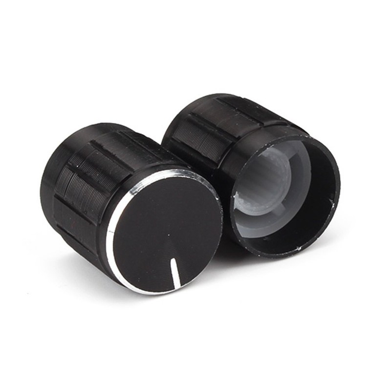 Yibuy 10pcs Aluminum Volume Control Dome Knob Swivel Knob for
