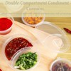 Hfpengzan 20Pcs Double Compartment Condiment Container with Lid, 5oz Portable