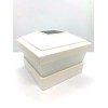 RELIGHTABLE 18 Pack LED White Vinyl 5"X5" Solar Powered Post