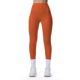 Aoxjox High Waisted Workout Breeze Leggings for Women Tummy Control Buttery Soft Yoga Pants, Earthy Brown, Small