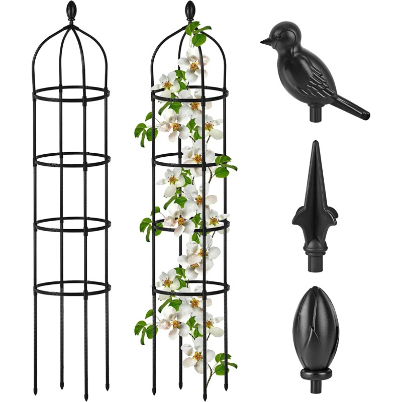 Garden Obelisk Trellis for Climbing Plants Outdoor 6 Ft Rose