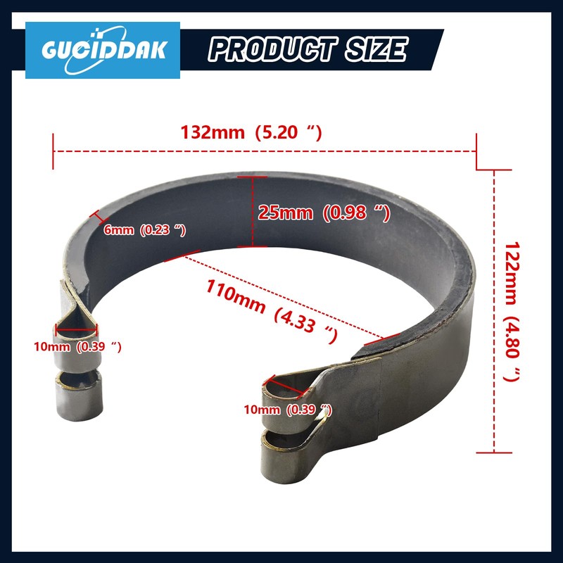 GUCIDDAK 4" Band Brake & 4" Brake Drum & Pin
