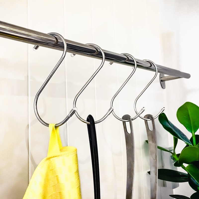 16 S Hooks Stainless Steel – Holds up to 25
