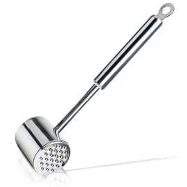 Double Sided Meat Tenderizer Made of 304 Stainless Steel, Durable Premium Meat Hammer for Chicken, Clam, Veal Chops, Beef and Steak